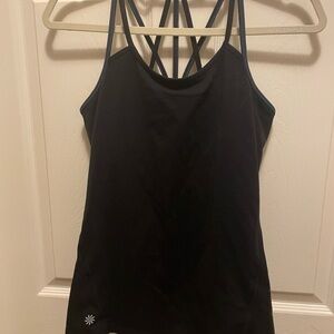 Athleta Black Tank with Built In Bra